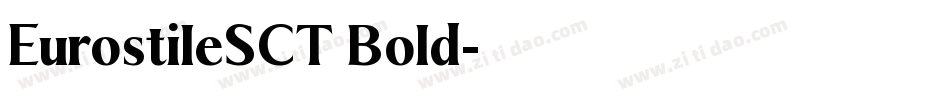 EurostileSCT Bold字体转换